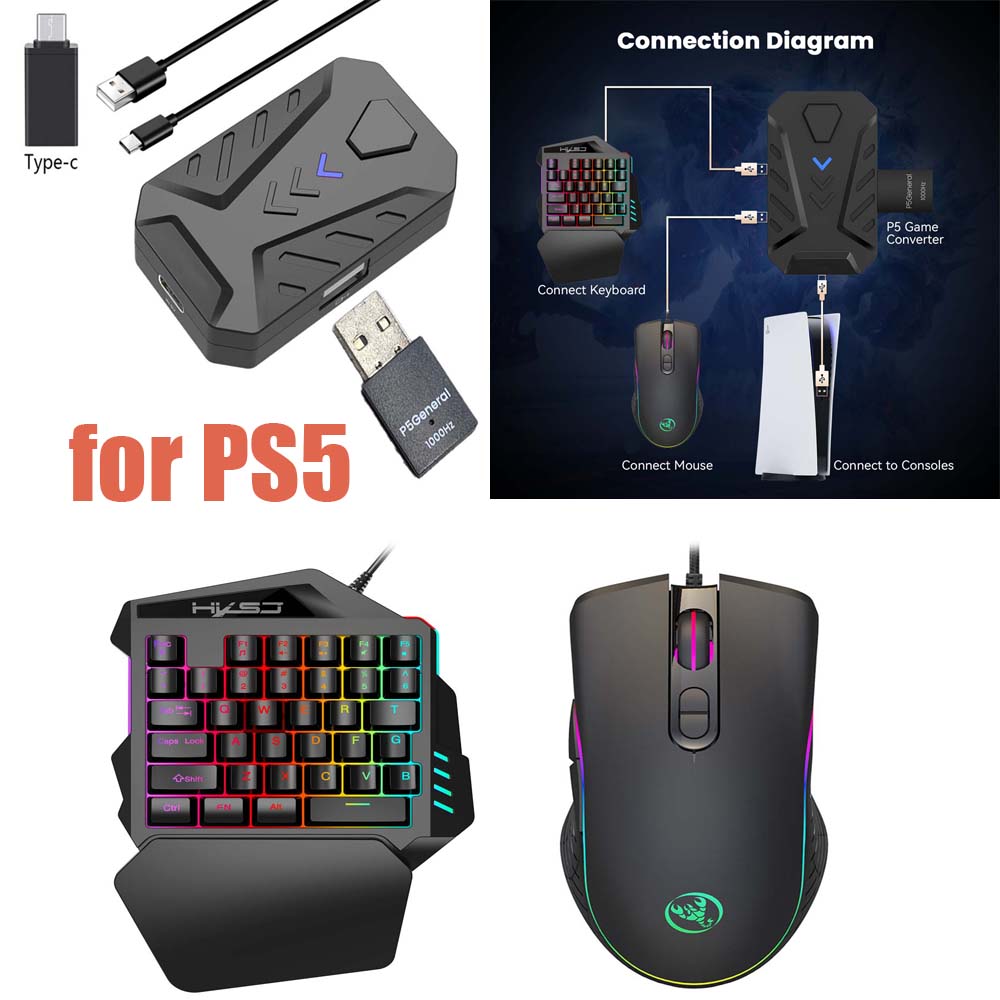 Gaming Keyboard Extension - for PS5 Gaming Keyboard Mouse Combo