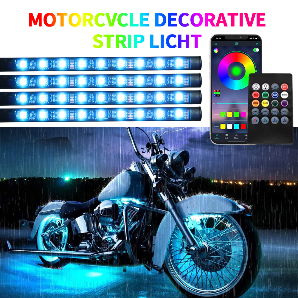 Rgb Underglow Strip - RGB Motorcycle LED Underglow Ambient Strip
