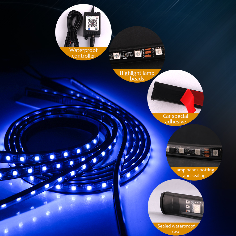 Neon LED RGB Car Underglow Bot - مراجعة Rgb Underglow Strip وسعره