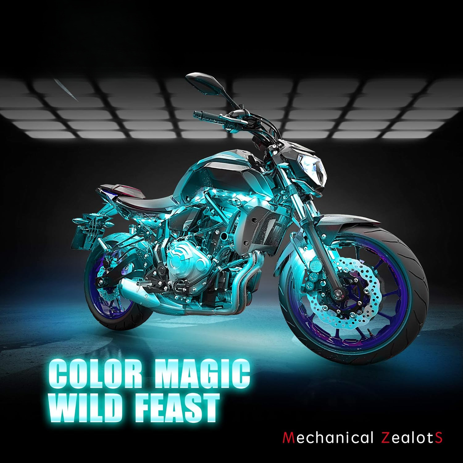 8Pcs Motorcycle LED Light Kit, - مراجعة Rgb Underglow Strip وسعره