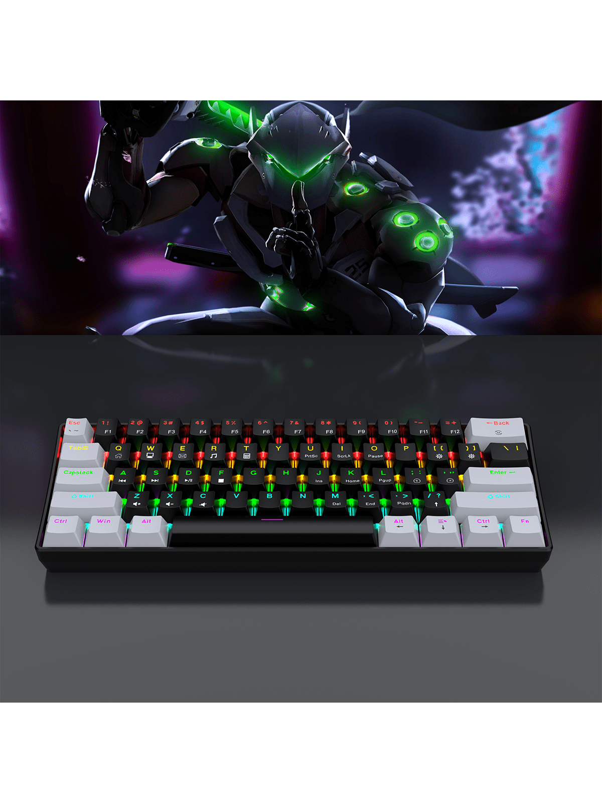 60% Wired Gaming Mechanical Ke - مراجعة Gaming Keyboard Half وسعره