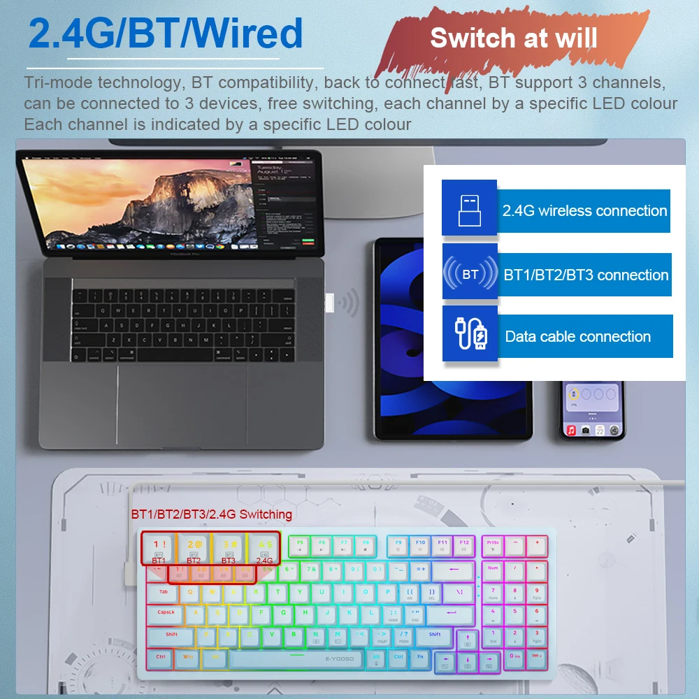 E-YOOSO Z94 RGB Mechanical Gam - مراجعة Gaming Keyboard E Yooso وسعره