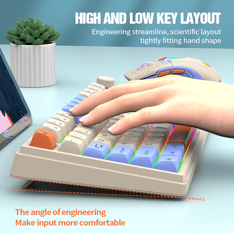 Dual-Mode 80 Keys Wireless Gam - مراجعة Gaming Keyboard Ergonomic وسعره