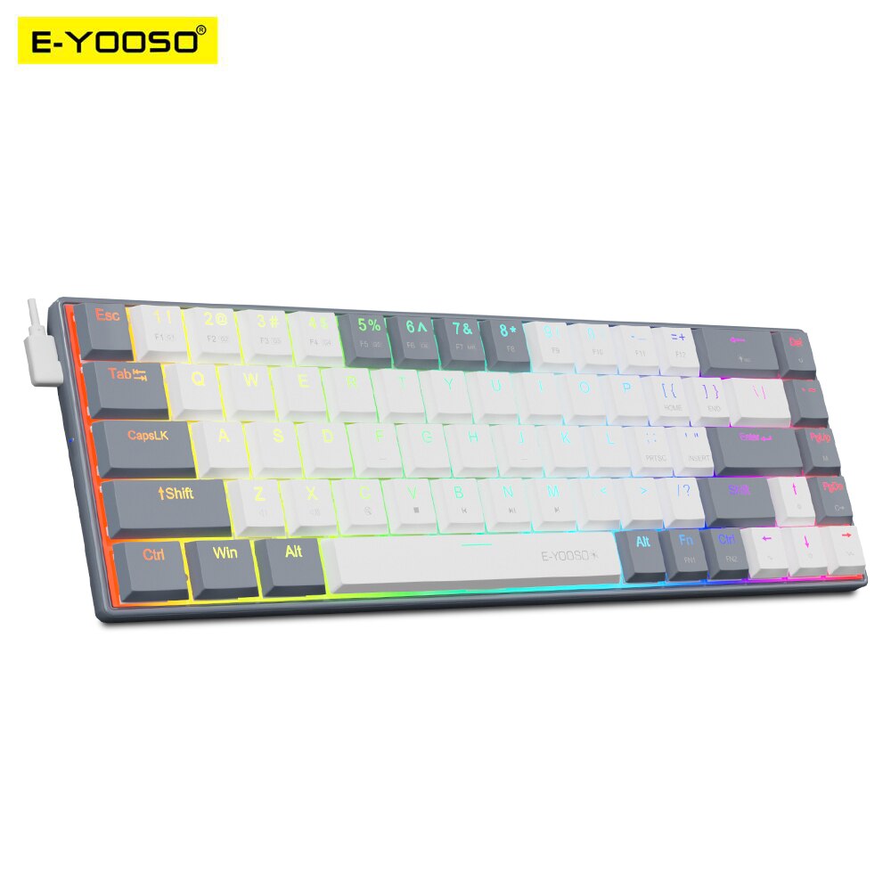 E-YOOSO A68 RGB Mini Slim USB  - مراجعة Gaming Keyboard E Yooso وسعره