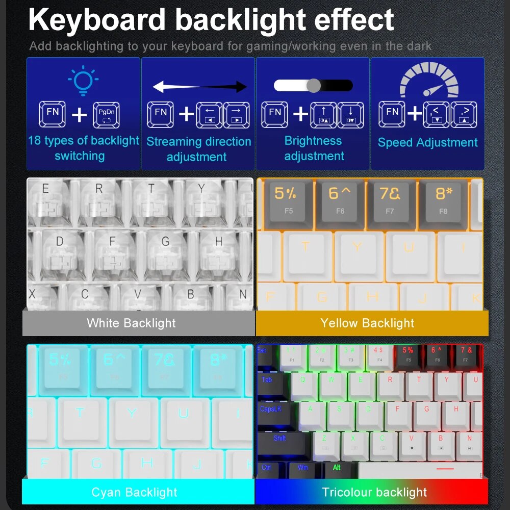 E-YOOSO Z686 USB Mini Slim Mec - مراجعة Gaming Keyboard E Yooso وسعره