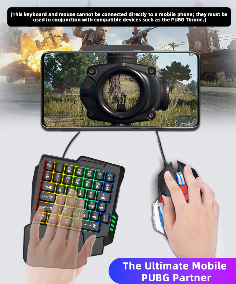 Mini One Hand Gaming Keyboard, - مراجعة Gaming Keyboard Half وسعره