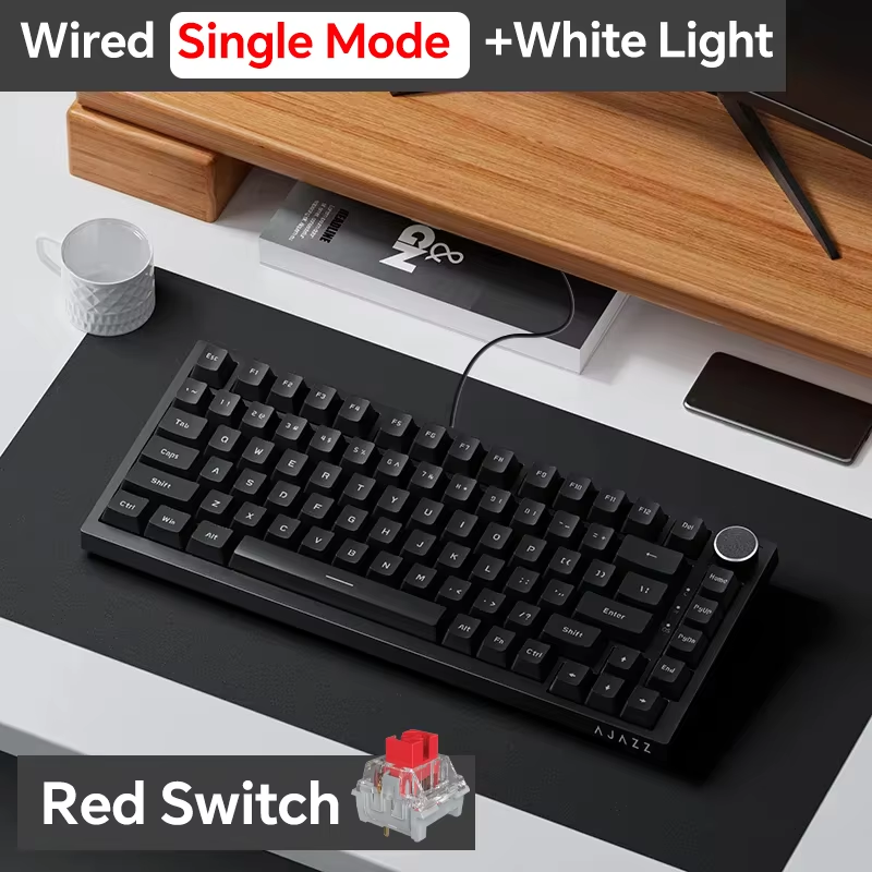AJAZZ AK820 Wired With Rotary  - مراجعة Gaming Keyboard Half وسعره