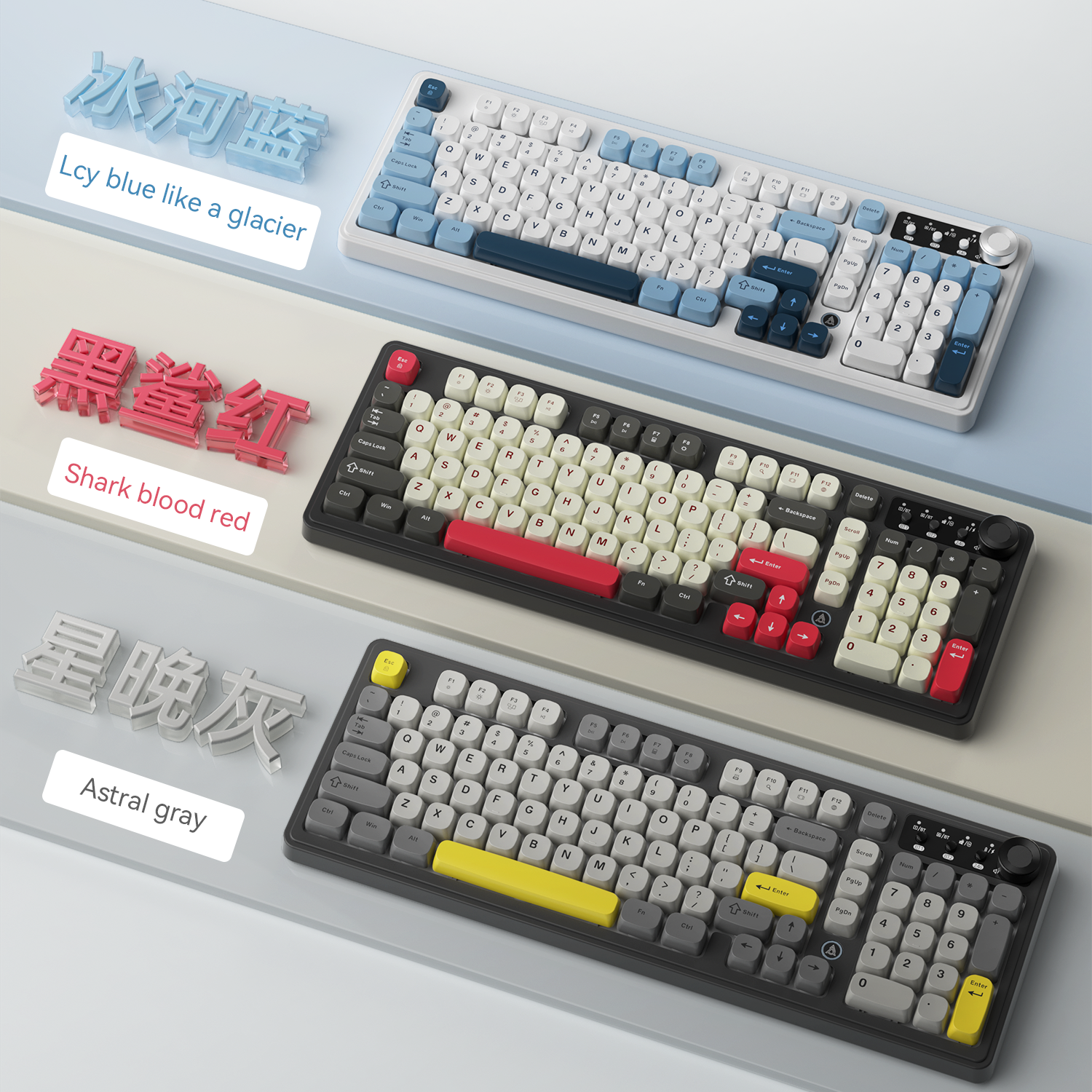 AJAZZ AF98 Wireless\Wired-Film - مراجعة Gaming Keyboard Blue Switches وسعره