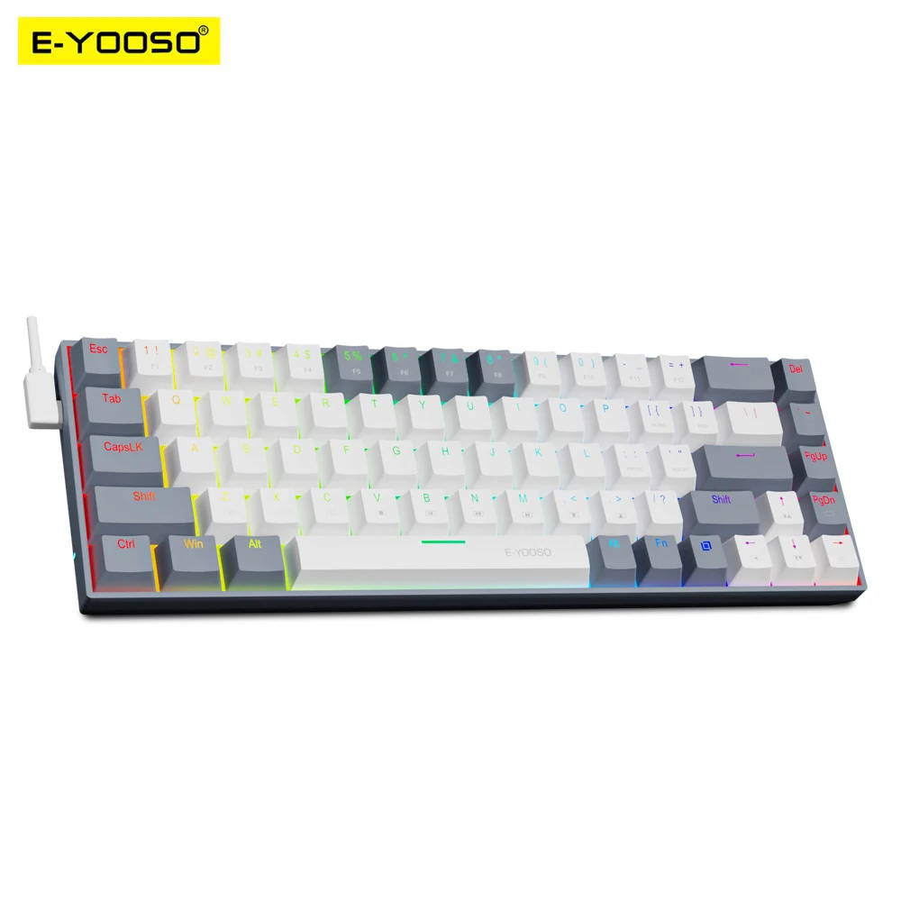E-YOOSO Z686 RGB USB 60% Mini  - مراجعة Gaming Keyboard E Yooso وسعره