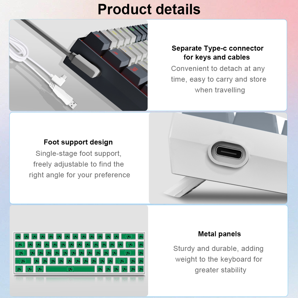 E-YOOSO Z686 RGB USB 60% Mini  - مراجعة Gaming Keyboard E Yooso وسعره