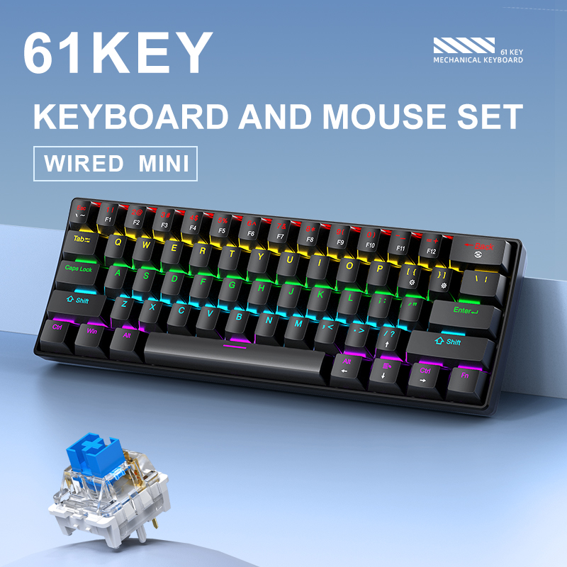 APAYADO K61 Mini Mechanical Ke - مراجعة Gaming Keyboard Half وسعره