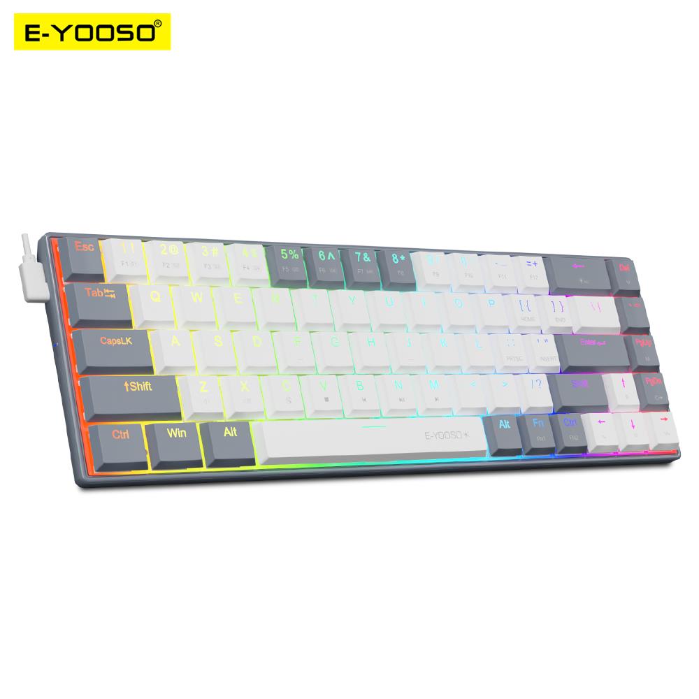 E-YOOSO A68 RGB Mini Slim USB  - مراجعة Gaming Keyboard E Yooso وسعره