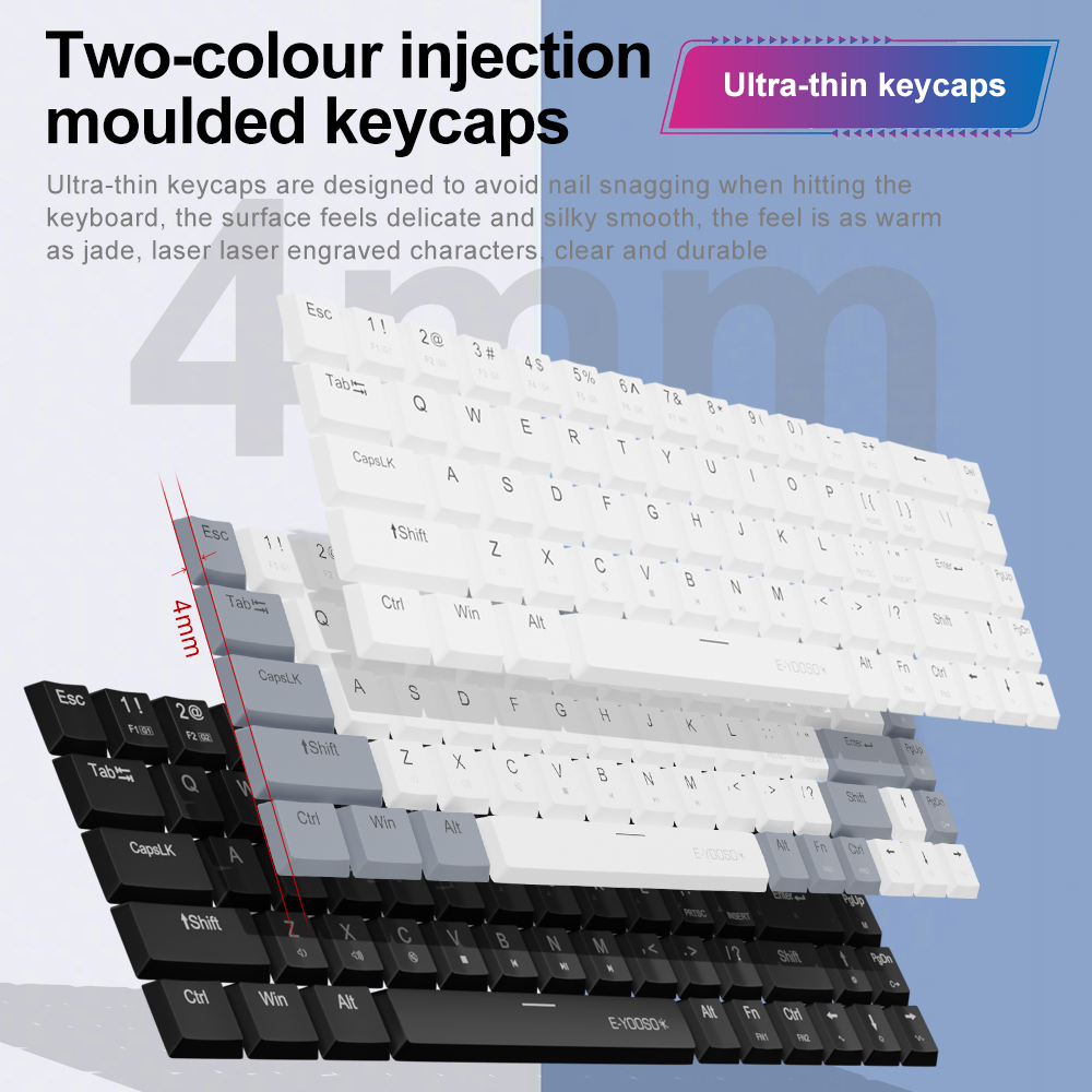 E-YOOSO A68 RGB Mini Slim USB  - مراجعة Gaming Keyboard E Yooso وسعره