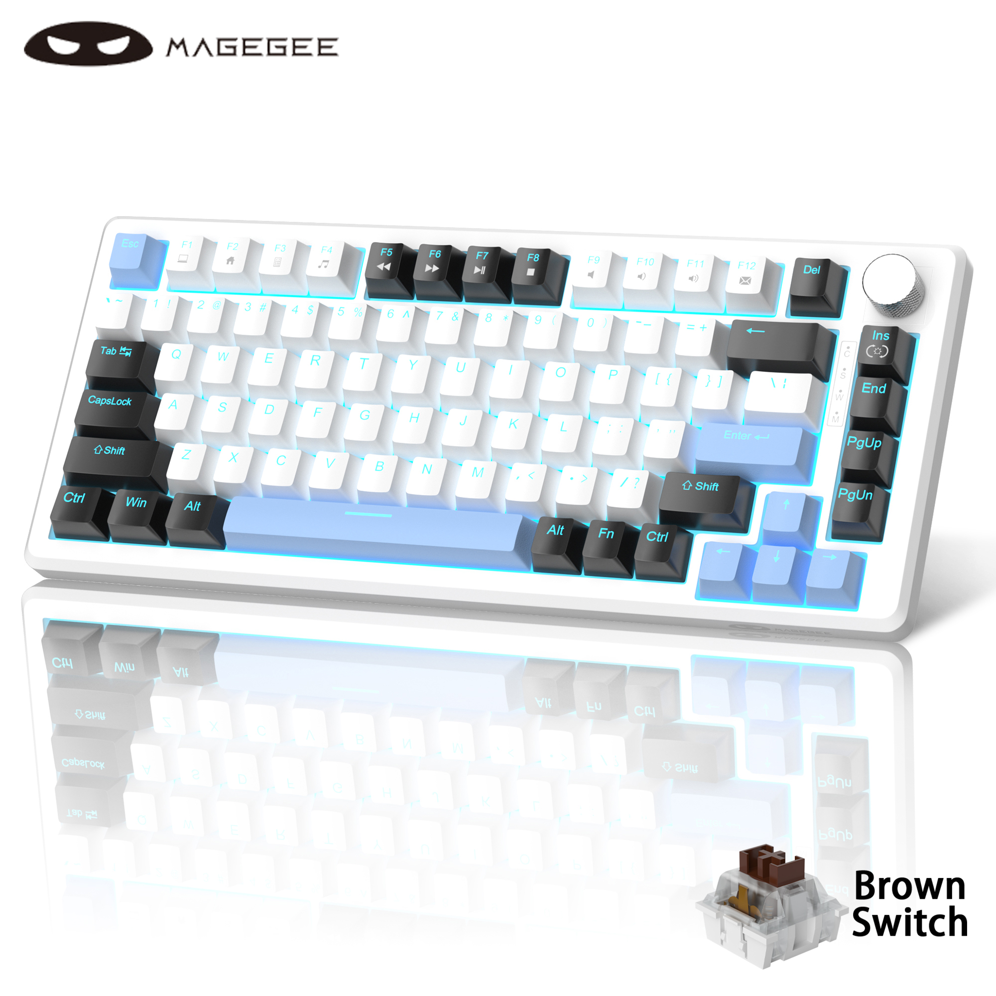 MageGee 75% Mechanical Gaming  - مراجعة Gaming Keyboard Blue Switches وسعره