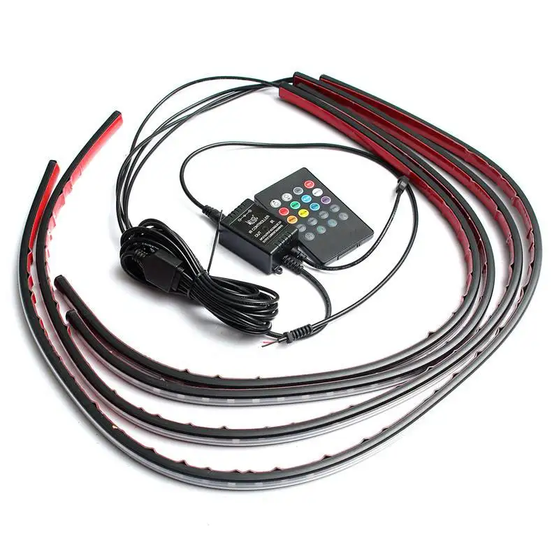 4x Waterproof RGB 5050 SMD Fle - مراجعة Rgb Underglow Strip وسعره