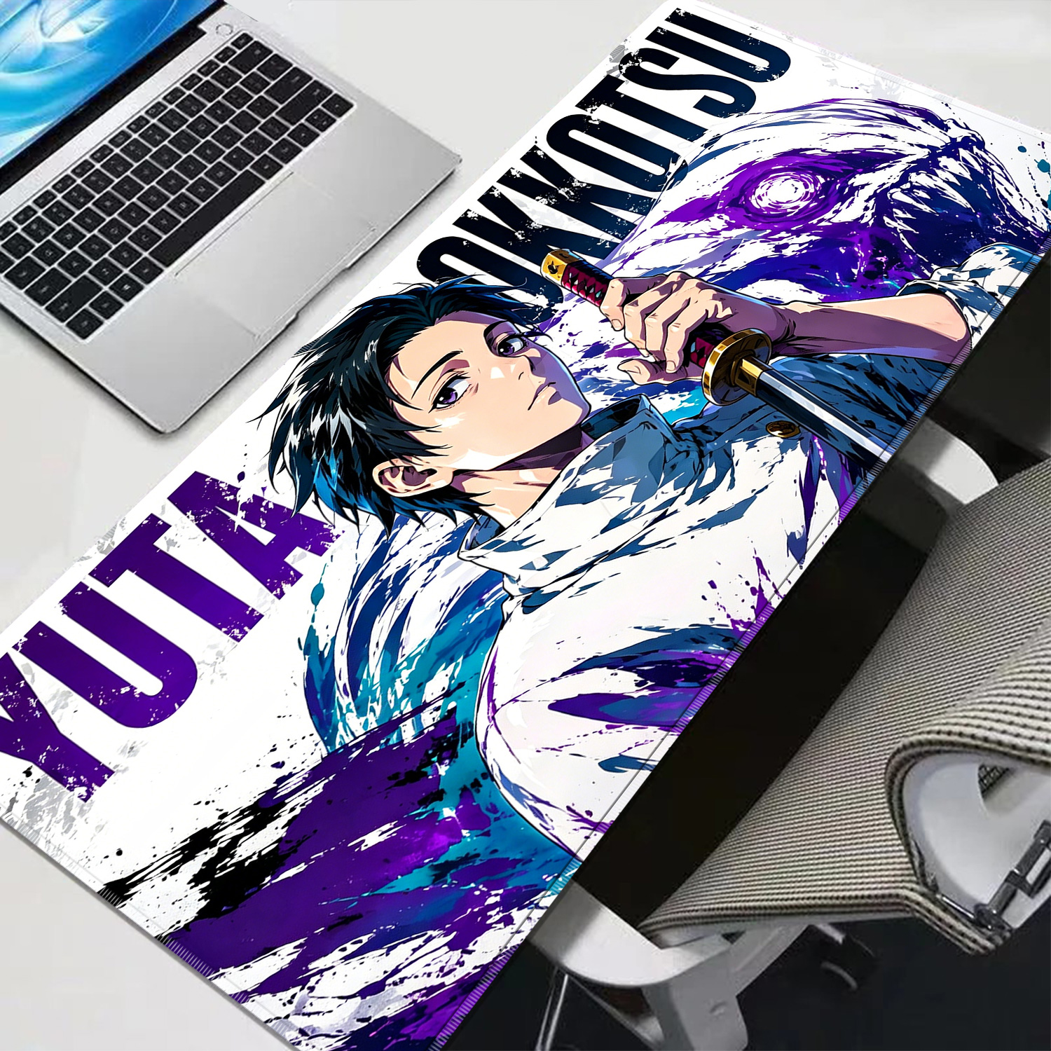 HD Anime Purple Mouse Pads Yut - مراجعة Gaming Keyboard Esports وسعره