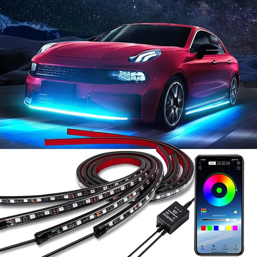 Neon LED RGB Car Underglow Bot - مراجعة Rgb Underglow Strip وسعره
