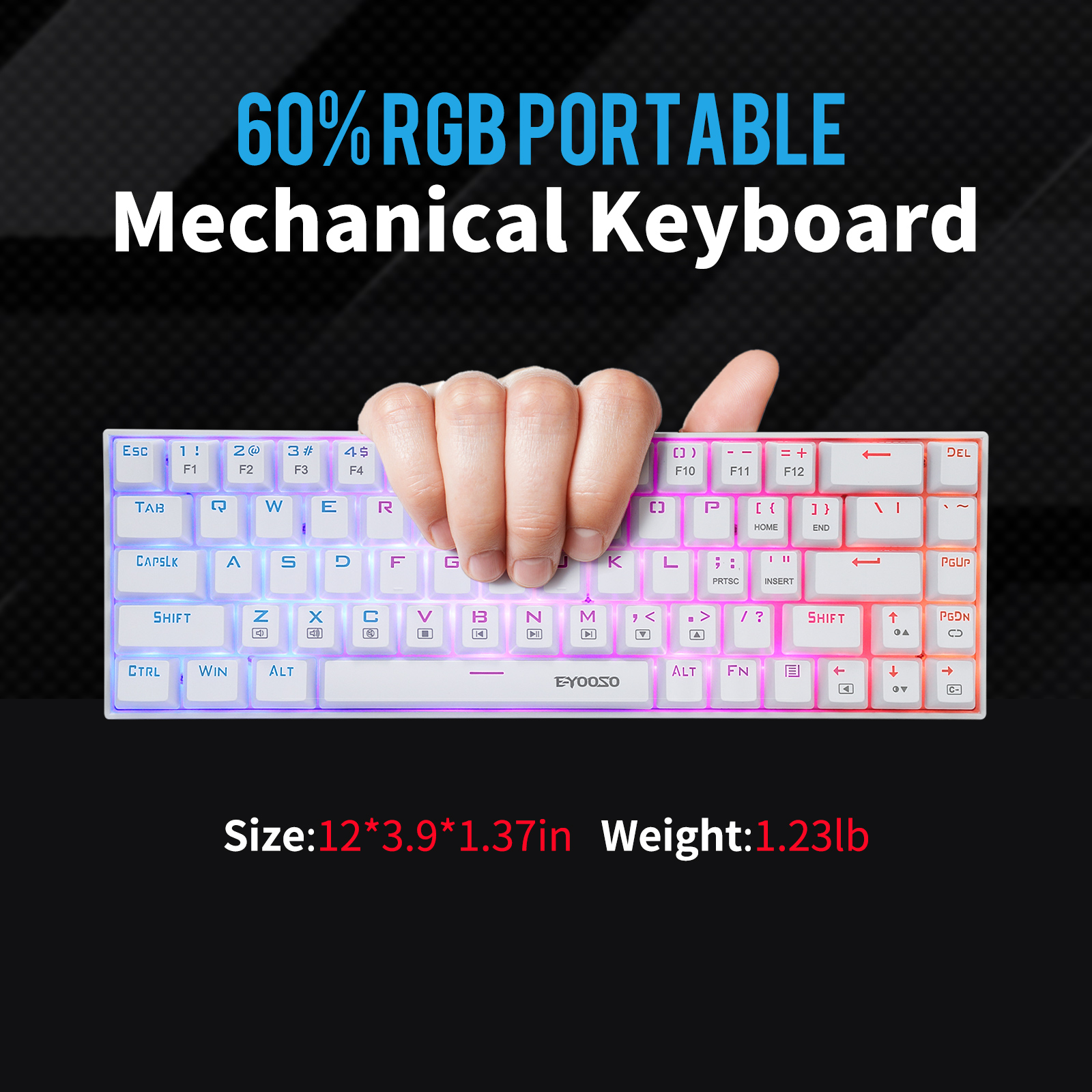 Z-686 60% Mini Mechanical Gami - مراجعة Gaming Keyboard E Yooso وسعره
