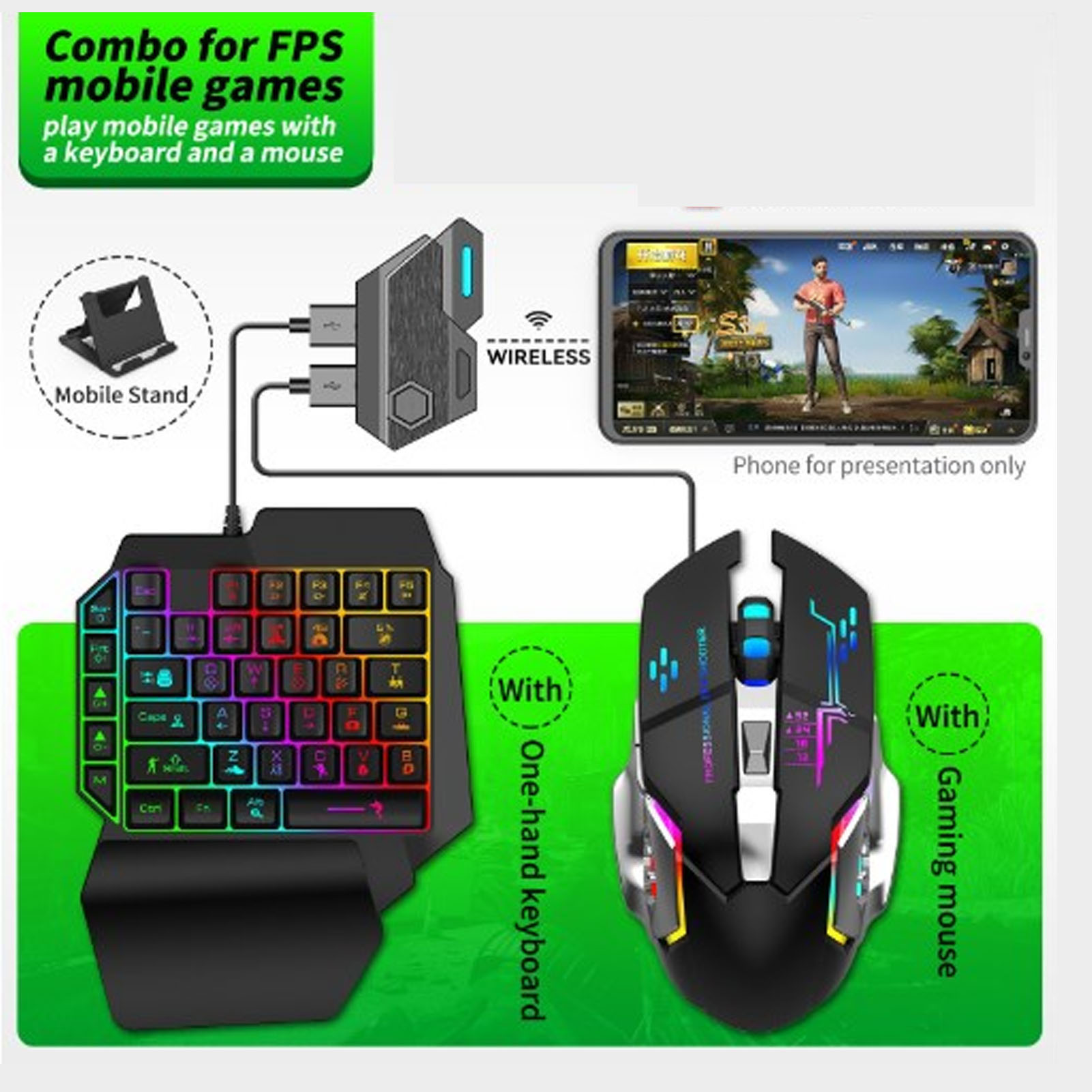 Keyboard Mouse Converter Set R - مراجعة Gaming Keyboard Half وسعره
