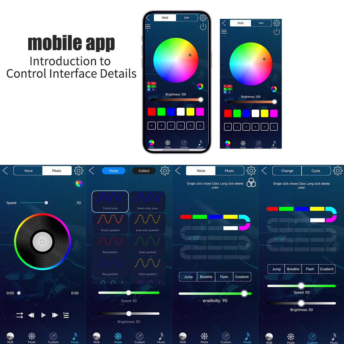 90+120CM Car RGB Chassis Light - مراجعة Rgb Underglow Strip وسعره