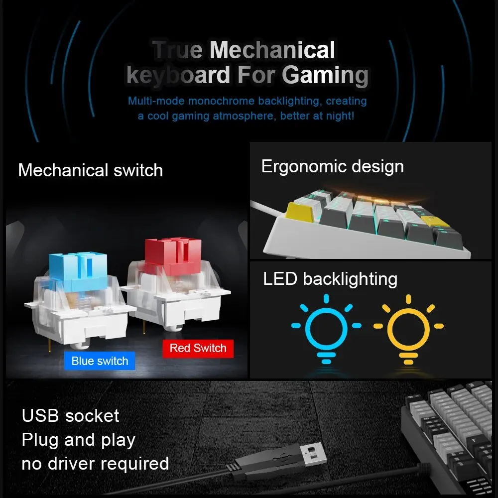 E-YOOSO Z14 USB Mechanical Gam - مراجعة Gaming Keyboard E Yooso وسعره