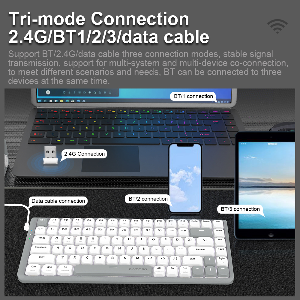 E-YOOSO Z84 Slim Mechanical Ga - مراجعة Gaming Keyboard E Yooso وسعره