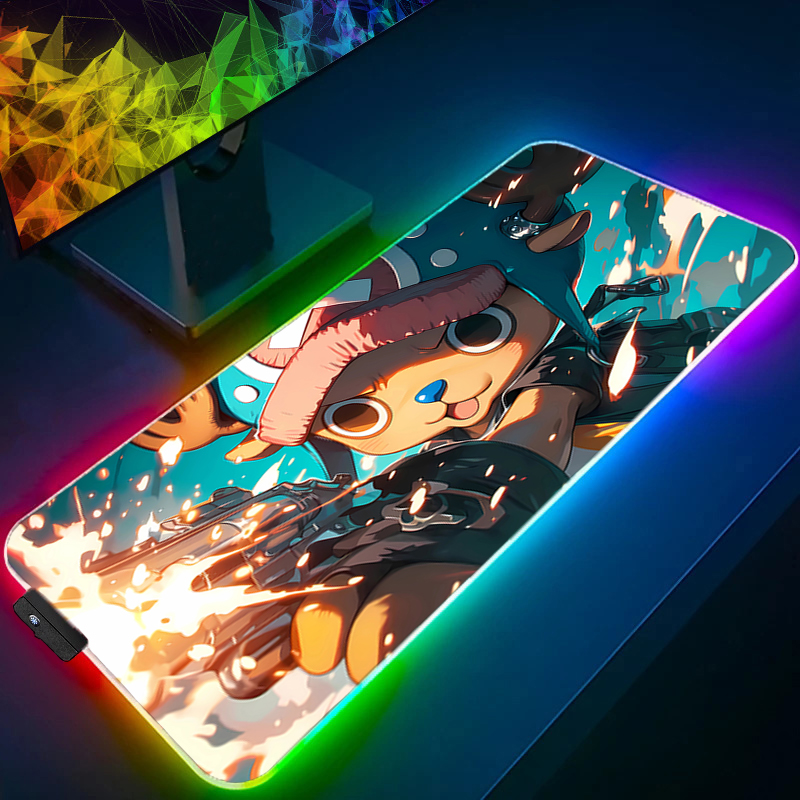 RGB Mouse Pad one piece Tony T - مراجعة Gaming Keyboard Esports وسعره