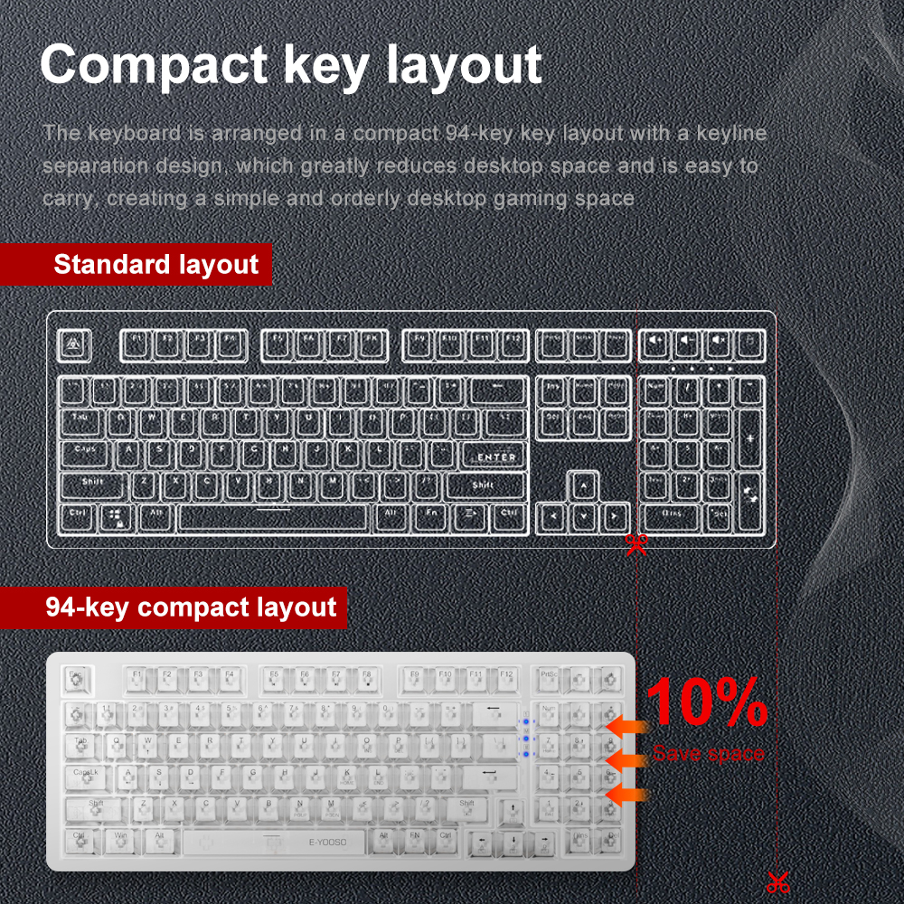 E-YOOSO Z94 USB Mechanical Gam - مراجعة Gaming Keyboard E Yooso وسعره