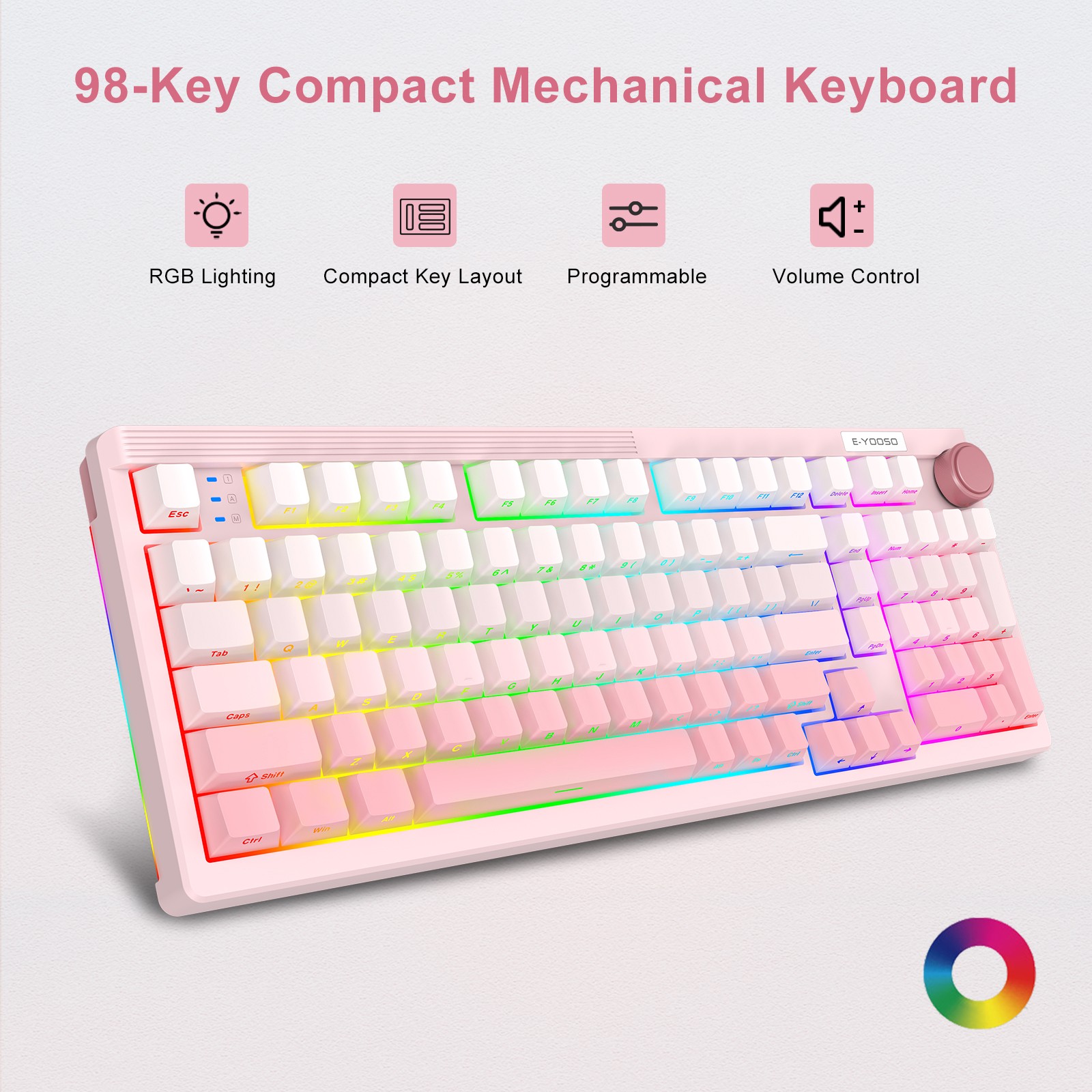 E-YOOSO 98 Keys Mechanical Key - مراجعة Gaming Keyboard E Yooso وسعره