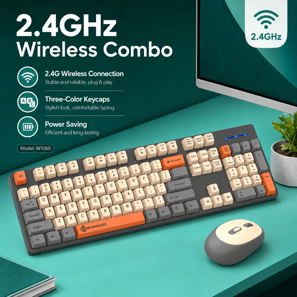 SHIPADOO W1060 2.4G Wireless G - مراجعة Gaming Keyboard Extension وسعره