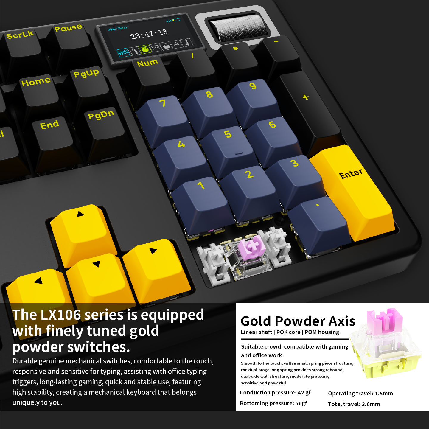 LDON LX106 Wireless Mechanical - مراجعة Gaming Keyboard Blue Switches وسعره