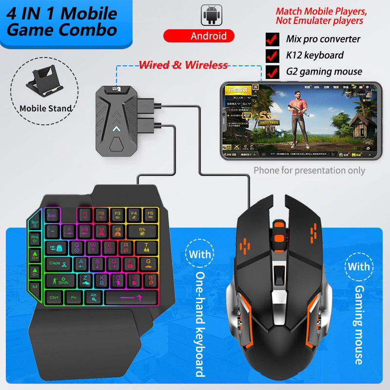 Mobile Games Converter Gaming  - مراجعة Gaming Keyboard Half وسعره