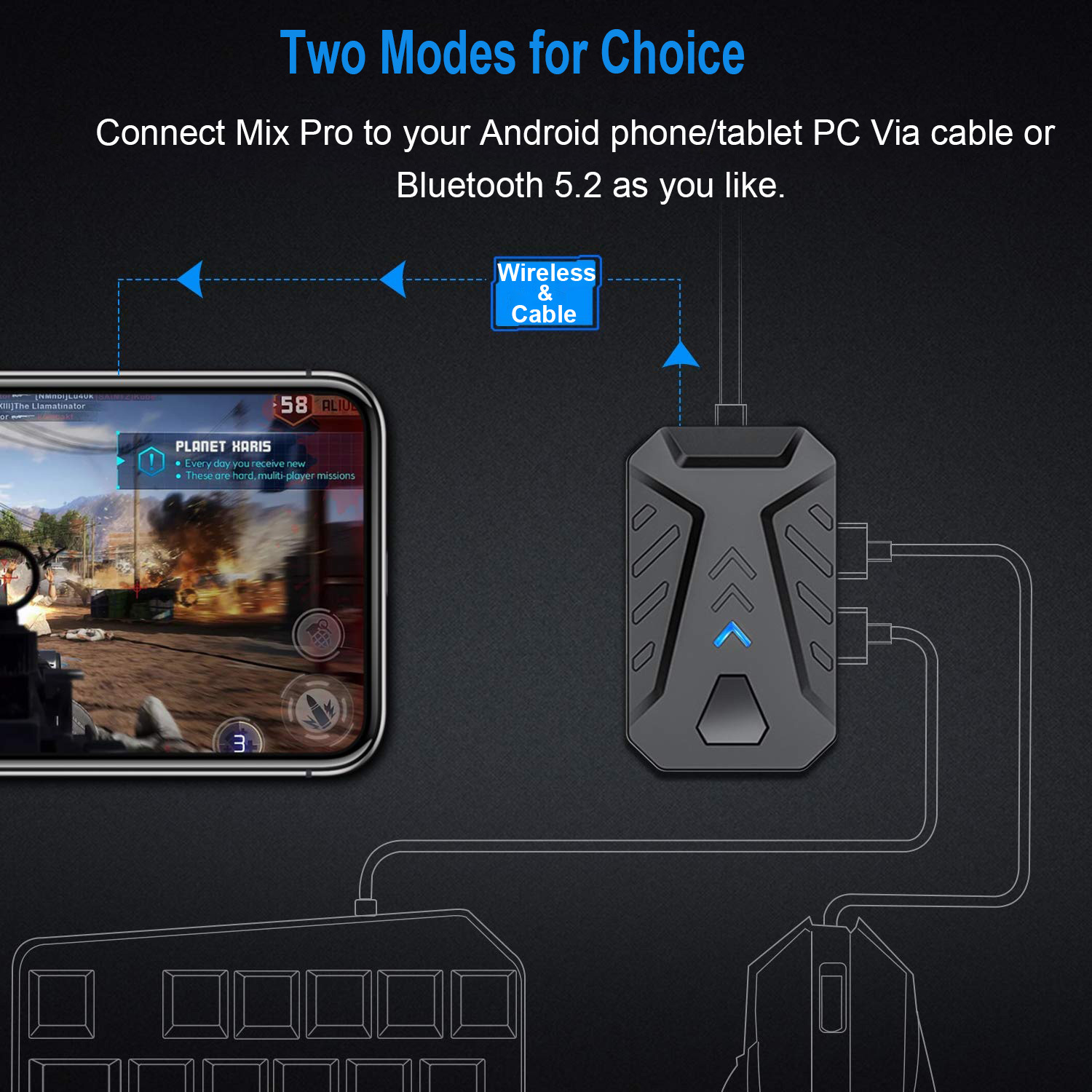 Mobile Games Converter Gaming  - مراجعة Gaming Keyboard Half وسعره