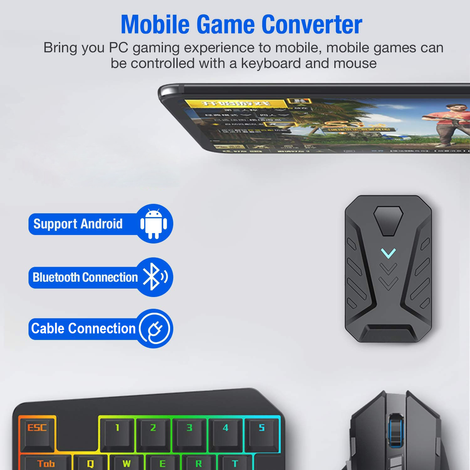 Mobile Games Converter Gaming  - مراجعة Gaming Keyboard Half وسعره