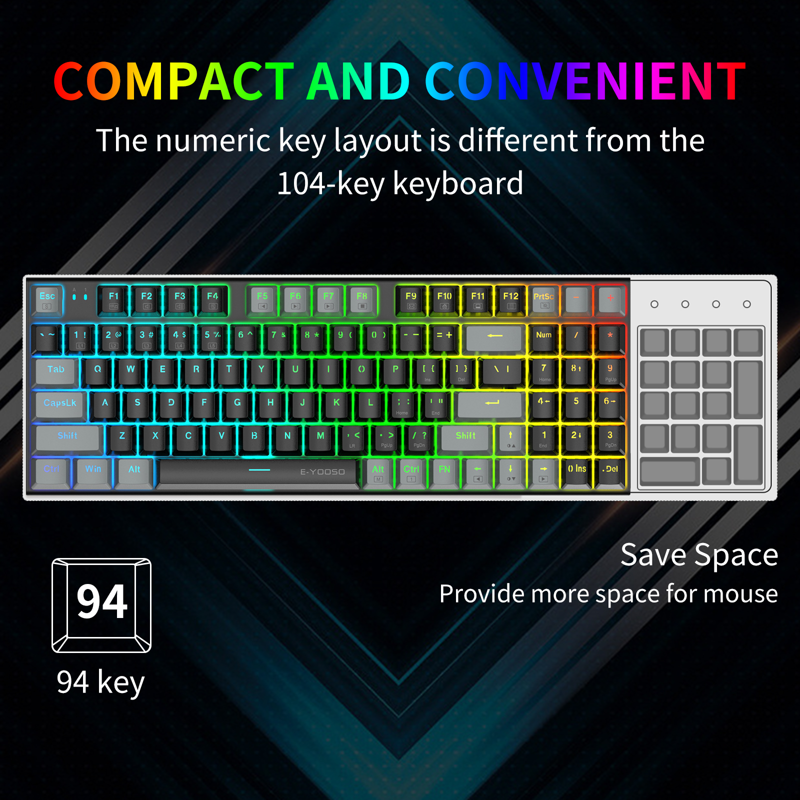 E-YOOSO Z-19 Mechanical Gaming - مراجعة Gaming Keyboard E Yooso وسعره