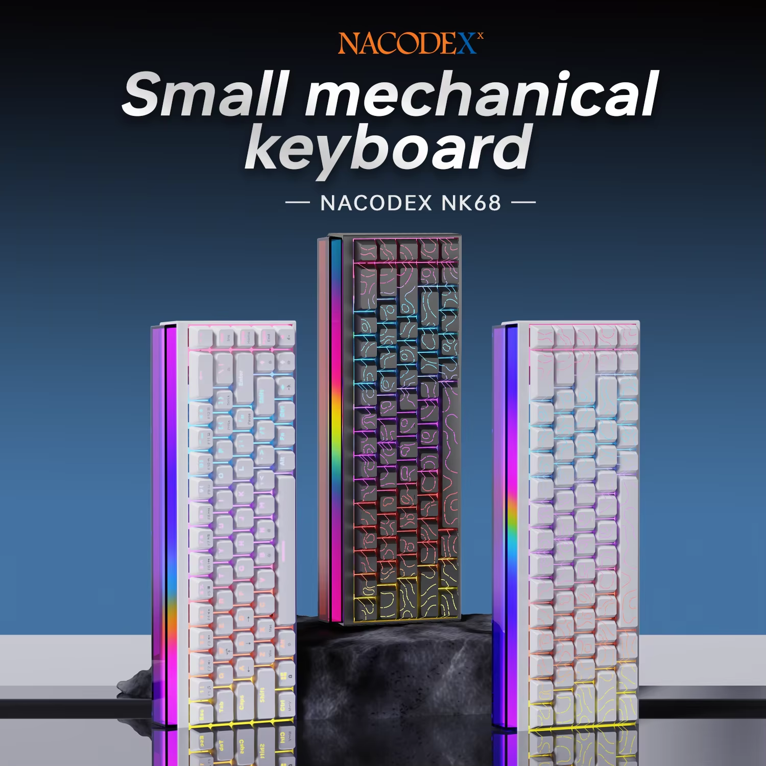 New Ajazz Nacodex Nk68 Mechani - مراجعة Gaming Keyboard Half وسعره