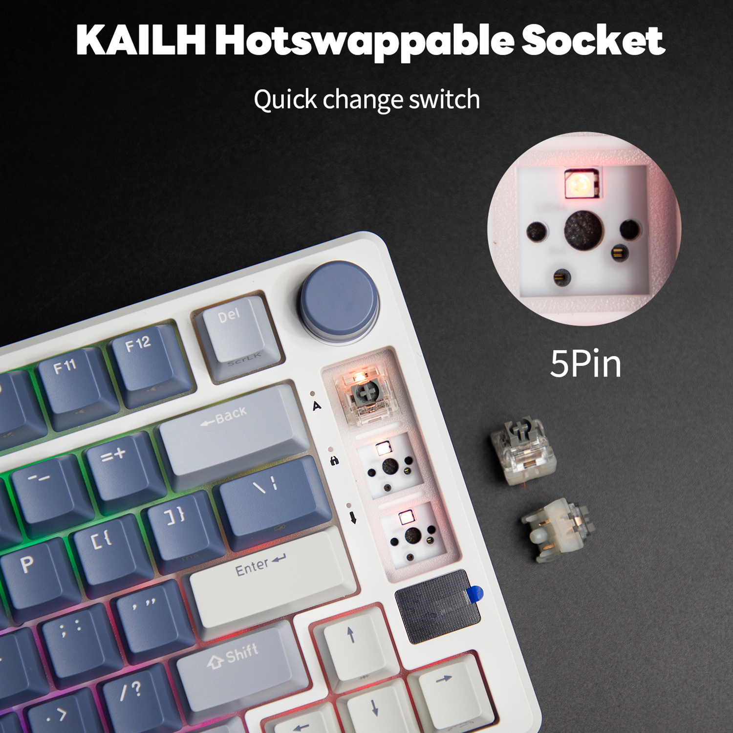 RK ROYAL KLUDGE M75 2.4G Wirel - مراجعة Gaming Keyboard Half وسعره