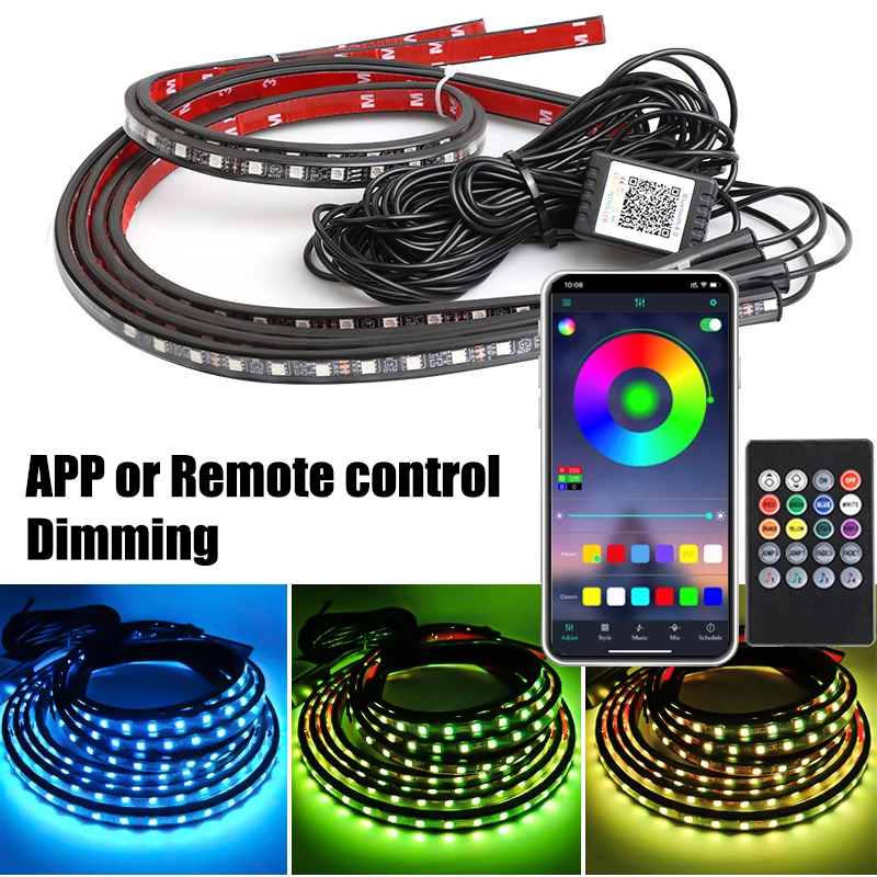 RGB Flexible LED Light bar Car - مراجعة Rgb Underglow Strip وسعره