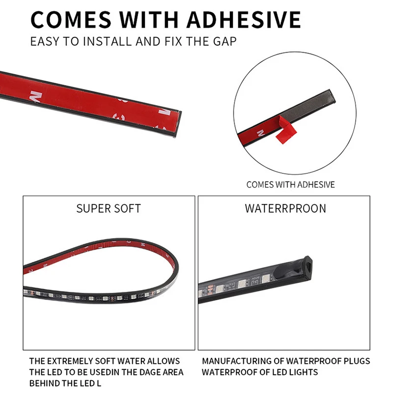 RGB Flexible LED Light bar Car - مراجعة Rgb Underglow Strip وسعره