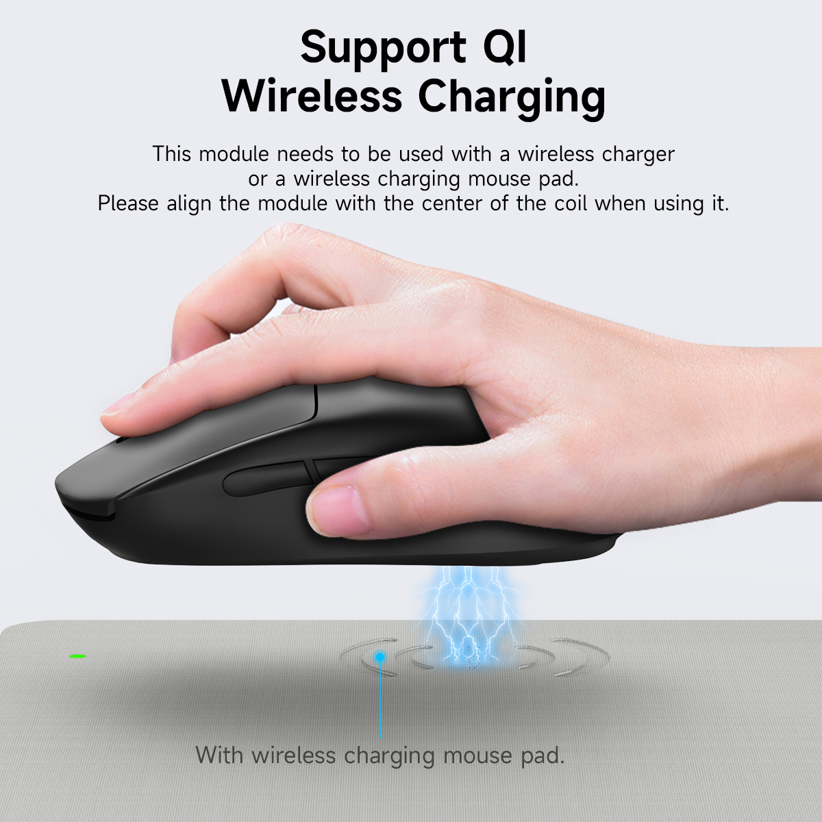 Qi Wireless Mouse Module for L - مراجعة Gaming Keyboard Ergonomic وسعره
