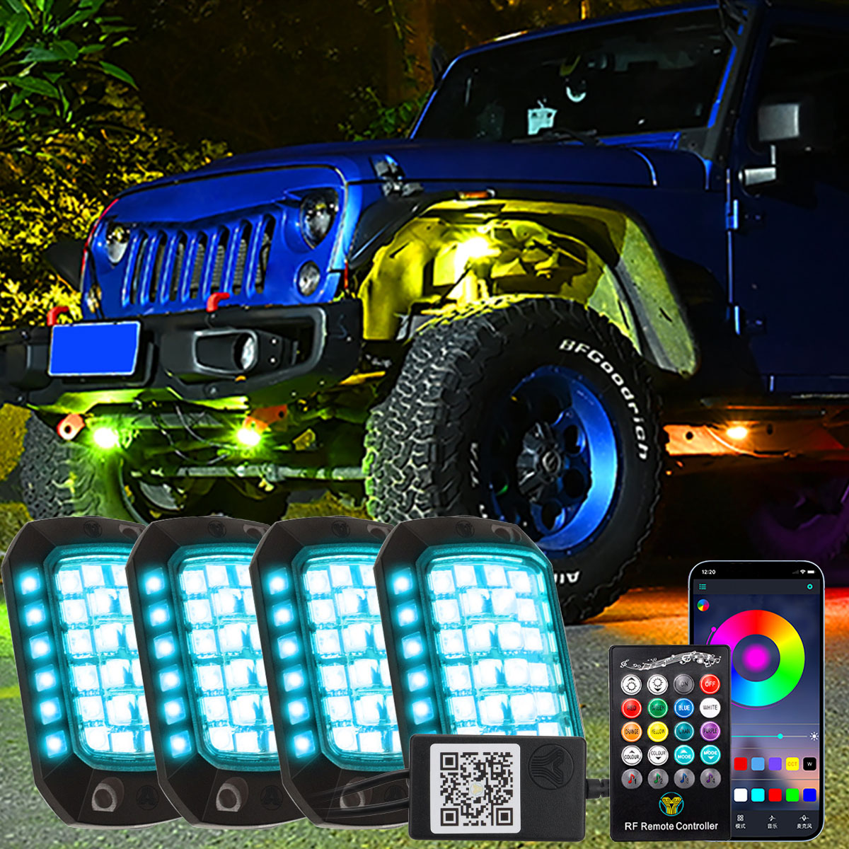 Car RGB LED Chassis Light Stri - مراجعة Rgb Underglow Strip وسعره