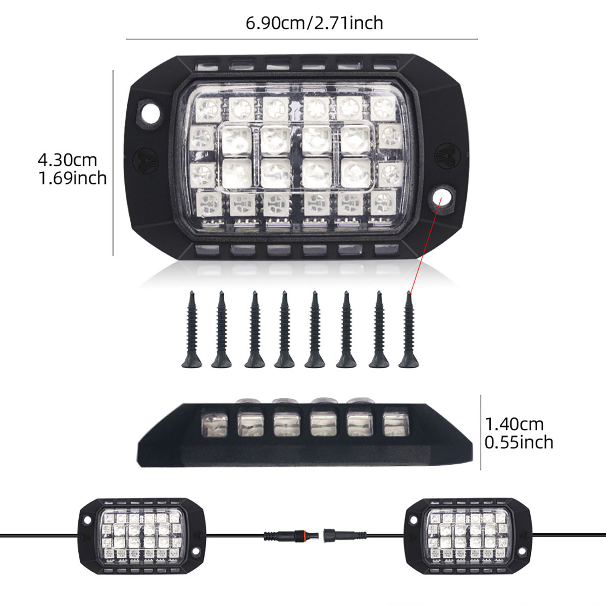 Car RGB LED Chassis Light Stri - مراجعة Rgb Underglow Strip وسعره