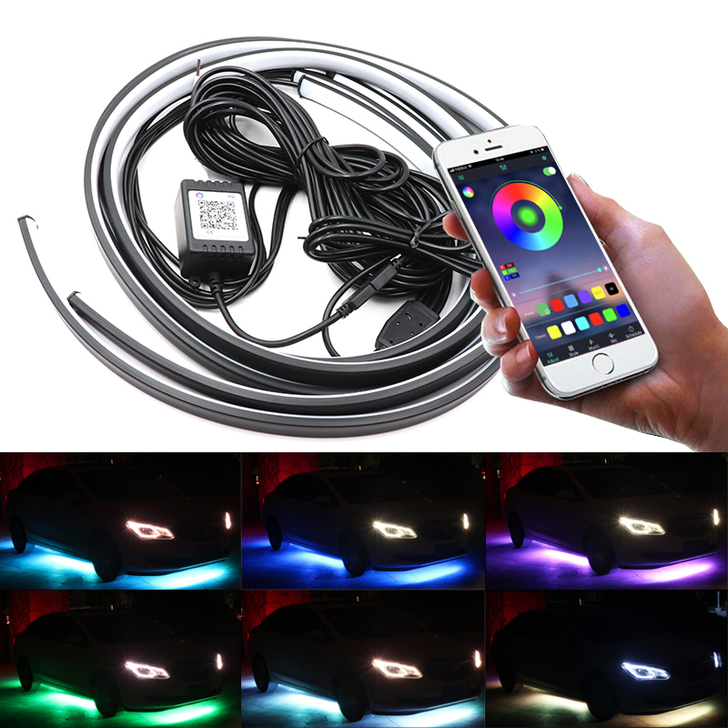 Niscarda 4PCS 12V IP65 App Con - مراجعة Rgb Underglow Strip وسعره