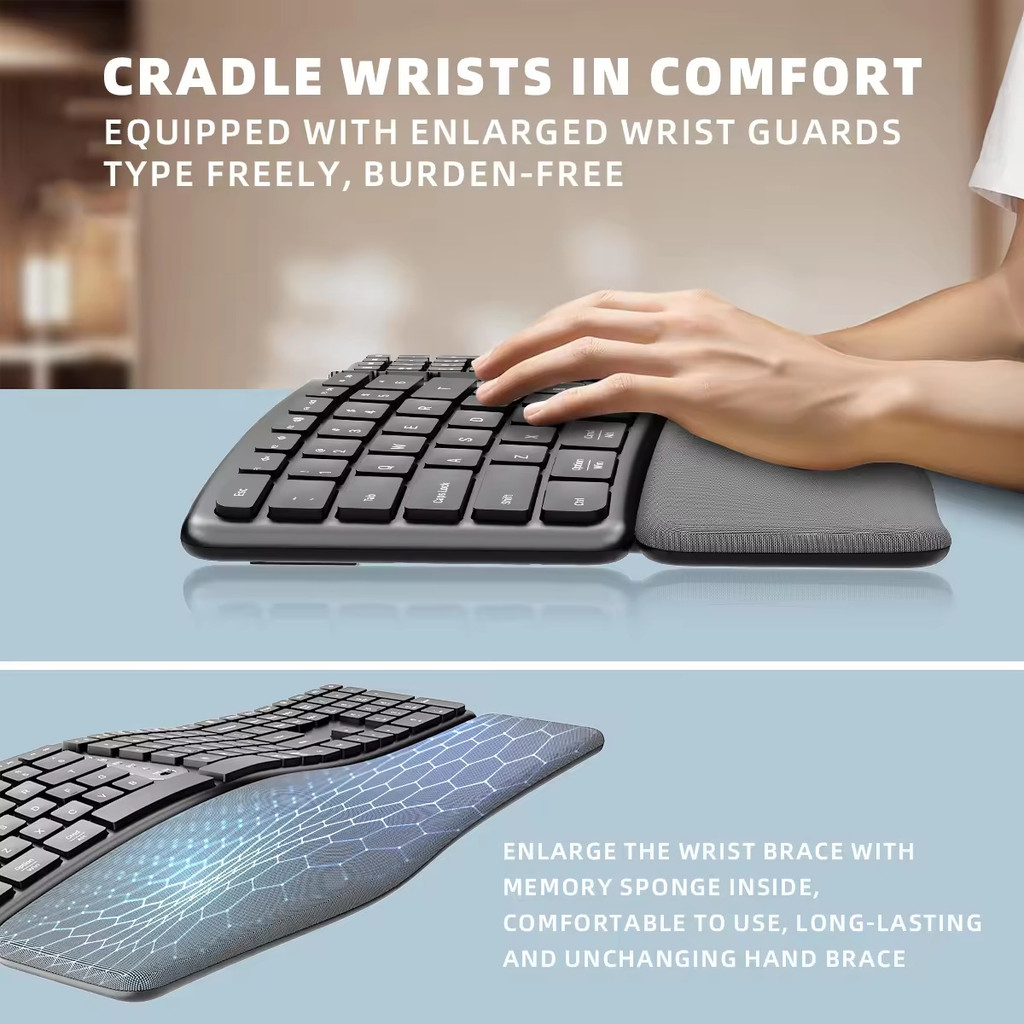 2.4G Wireless Keyboard Mouse C - مراجعة Gaming Keyboard Ergonomic وسعره