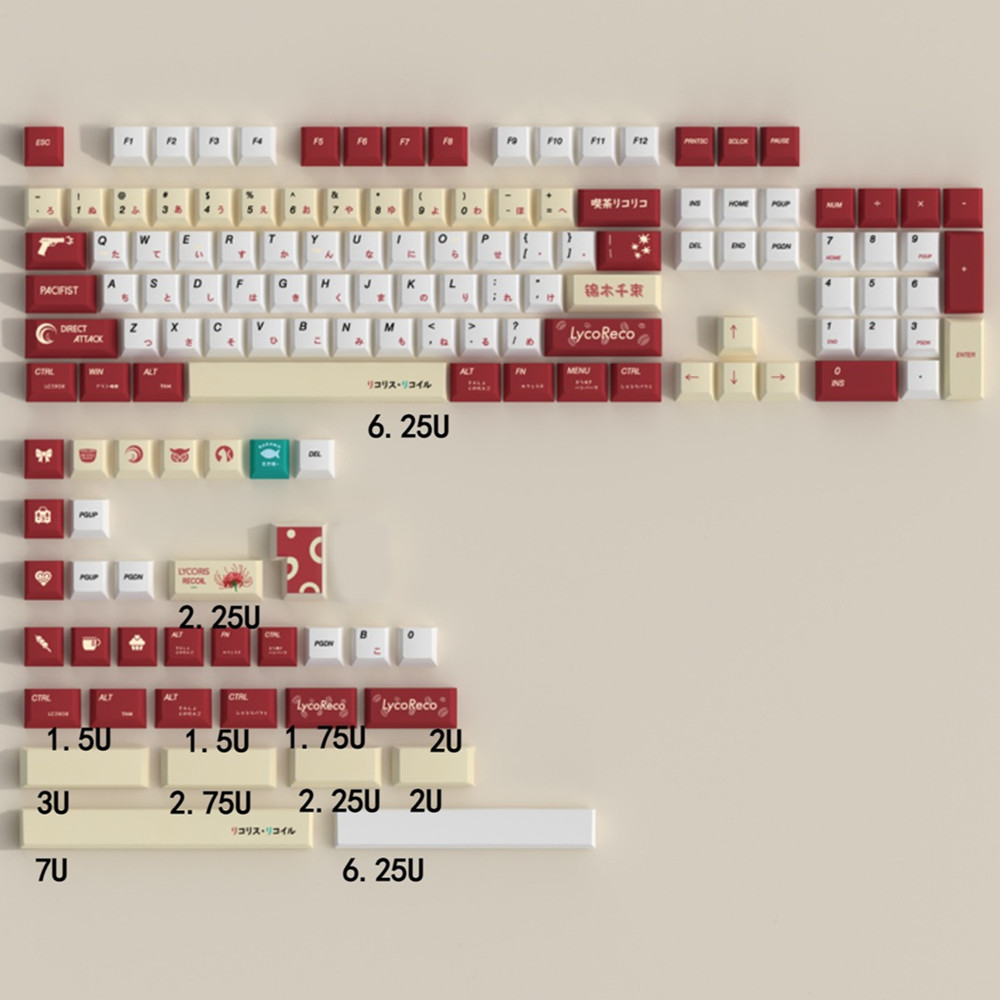 Lycoris Recoil Anime PBT Keyca - مراجعة Gaming Keyboard Ergonomic وسعره