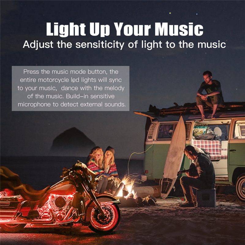 8PCS Motorcycle Underglow LED  - مراجعة Rgb Underglow Strip وسعره
